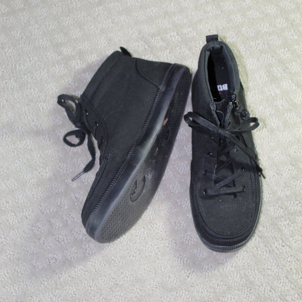 Billy Goat Youth 5 Black Canvas Zip Around Closure High Top Sneakers